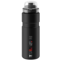 Bidon Gravel/VTT Elite Syssa Race Acier 750ml Noir Mat