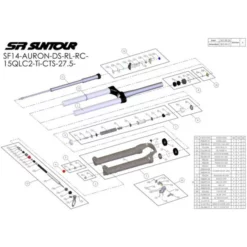 Sr-suntour Cartouche SR Suntour FUN073-45 Pour Fourches SF14 Auron RL RC -VTT Petitprix cartouche sr suntour fun073 45 pour fourches sf14 auron rl rc 1