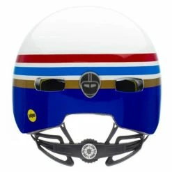 Casque Ville Nutcase Street Blanc/Bleu/Rouge/Or -VTT Petitprix casque ville nutcase street blanc bleu rouge or 2