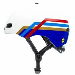 Casque Ville Nutcase Street Blanc/Bleu/Rouge/Or -VTT Petitprix casque ville nutcase street blanc bleu rouge or 3
