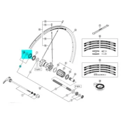 Shimano Cone Gauche Moyeu Arrière Shinamo WH-RS20-A/RS30 - Y4EW98100