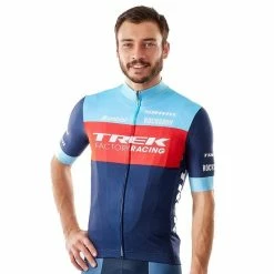 Maillot VTT XC Manches Courtes Santini Trek Factory Racing Replica Bleu XXL