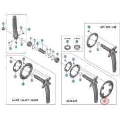 Plateau Extérieur Shimano Deore XT FC-M8000 - 40 Dents
