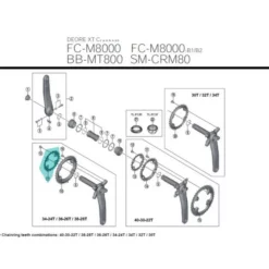 Plateau Shimano Deore XT FC-M8000 [64 Mm] - Intérieur