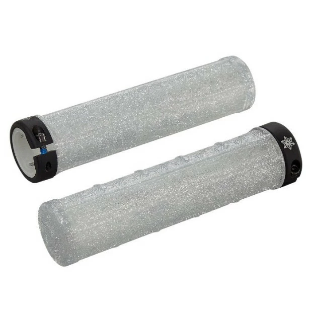 Poignées Supacaz Grizips Bling Lock-on - Argent 3 Poignées Supacaz Grizips Bling Lock-on - Argent