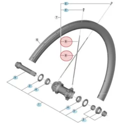 Rayon Shimano Dura-Ace WH-R9170-C40-TL-F12 - 285 Mm