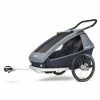 Remorque Enfant Biplace Croozer Vaaya 2 Bleu Graphite -VTT Petitprix remorque enfant biplace croozer vaaya 2 bleu graphite