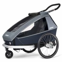 Remorque Enfant Monoplace Croozer Vaaya 1 Bleu Graphite