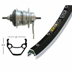 Shimano/Exal Roue Arrière Exal/Shimano Nexus 7v 28' - Rétropédalage