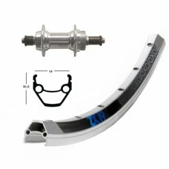 Shimano/Exal Roue Arrière Exal ZX 19 - 28x1.75