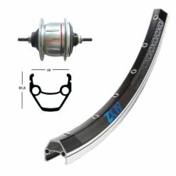Shimano/Exal Roue Vitesse Intégrée Shimano Nexus 8 V - 28'