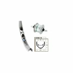 Xxcycle Roue Dynamo 20' Shimano DH3N20 Rigida X-Star 19 (406-19) Argent
