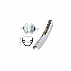 Xxcycle Roue Dynamo 26' Shimano DH3D30 Exal ZX 19 (559-19)