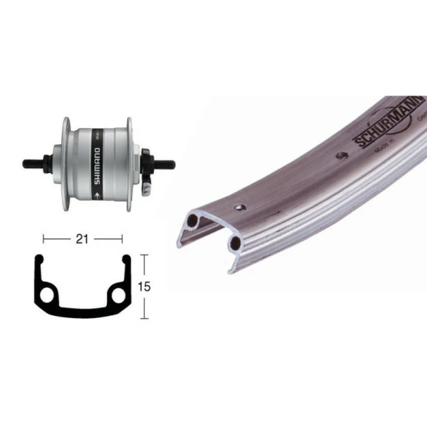 Xxcycle Roue Dynamo 26' Shimano DH3N31 Starr (559-21) - Simple Paroi 3 Xxcycle Roue Dynamo 26' Shimano DH3N31 Starr (559-21) - Simple Paroi