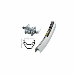 Xxcycle Roue Dynamo 26' Shimano DH3N72 Exal ZX 19 (559-19)