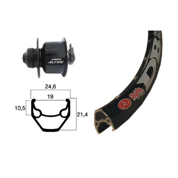 Xxcycle Roue Dynamo 28' Shimano Alfine CL Rigida ZAC 2000 Noir (622-19) 3 Xxcycle Roue Dynamo 28' Shimano Alfine CL Rigida ZAC 2000 Noir (622-19)