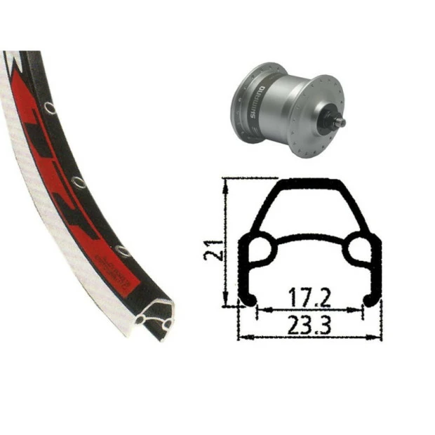Xxcycle Roue Dynamo 28' Shimano DH3N30 Rodi AV 17 (622-19) 3 Xxcycle Roue Dynamo 28' Shimano DH3N30 Rodi AV 17 (622-19)