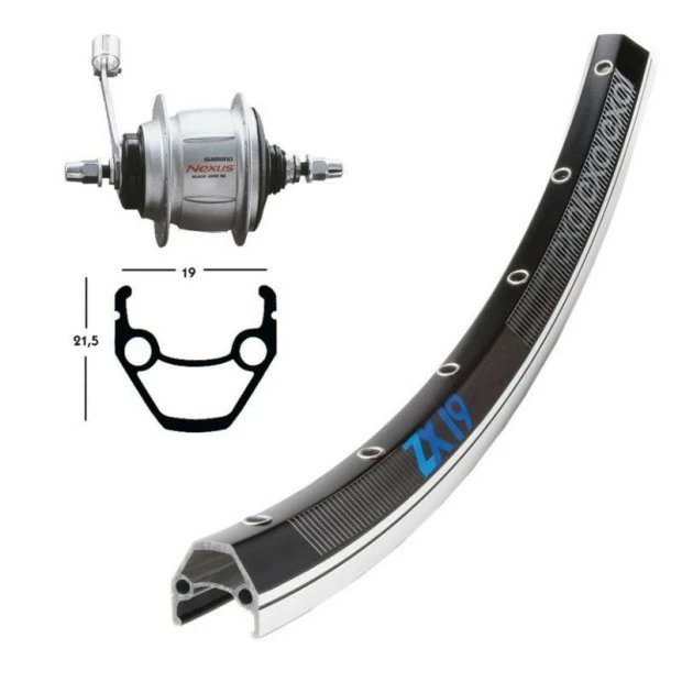 Roue Arrière Vitesse Intégrée Shimano/Exal Nexus 8V Rétropédalage 28' 3 Roue Arrière Vitesse Intégrée Shimano/Exal Nexus 8V Rétropédalage 28'